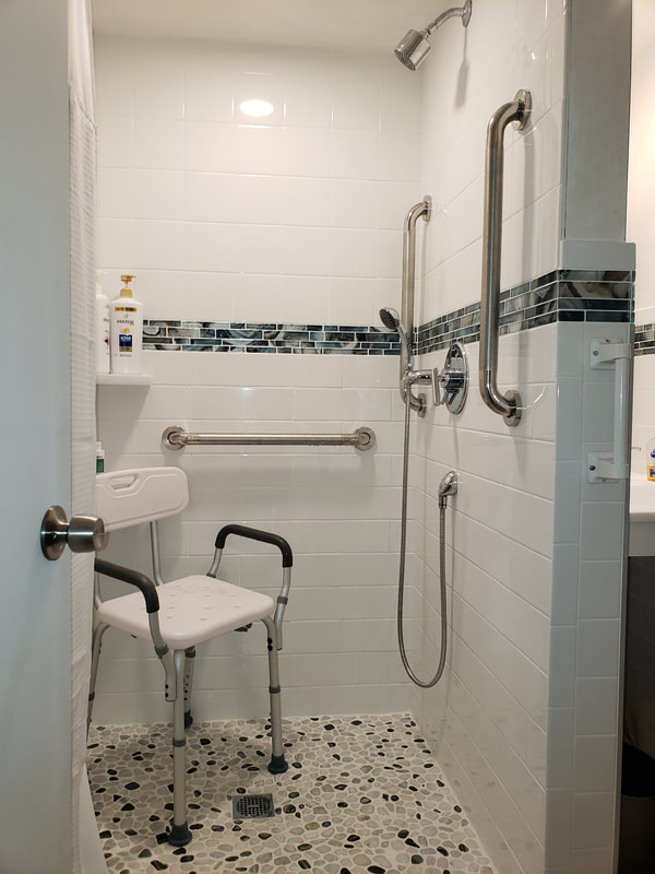 Accessible shower installation for complete bathroom remodel