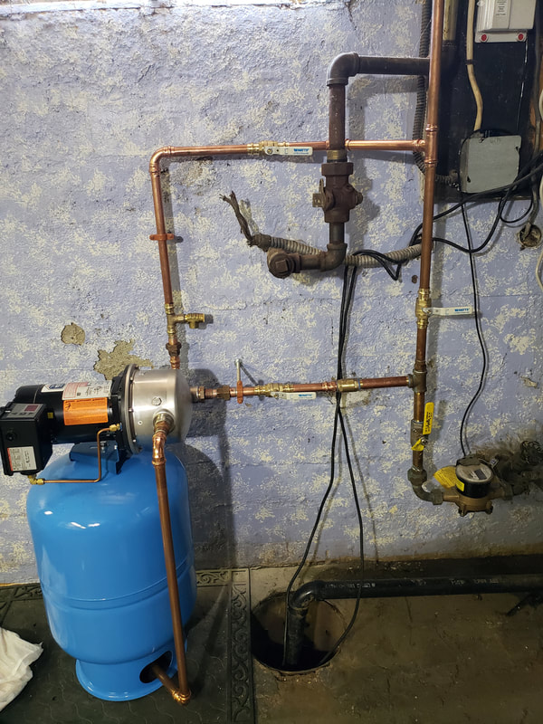 House water pressure booster after installation